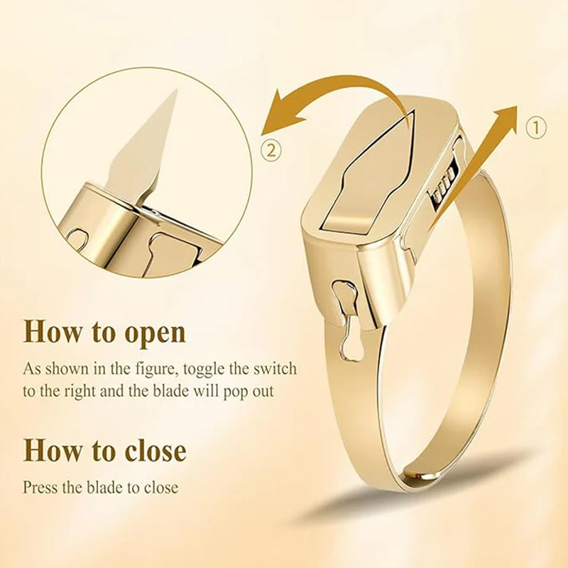 Stainless steel self-defense ring