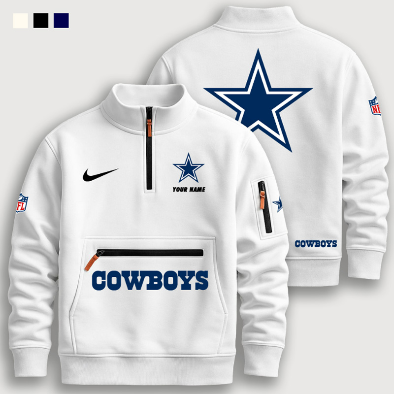 Stand-up collar fleece-lined sweatshirt