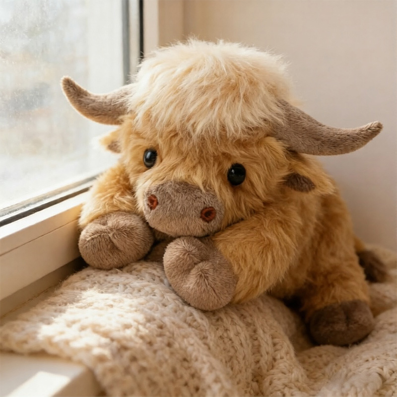 Weighted cow plush toy
