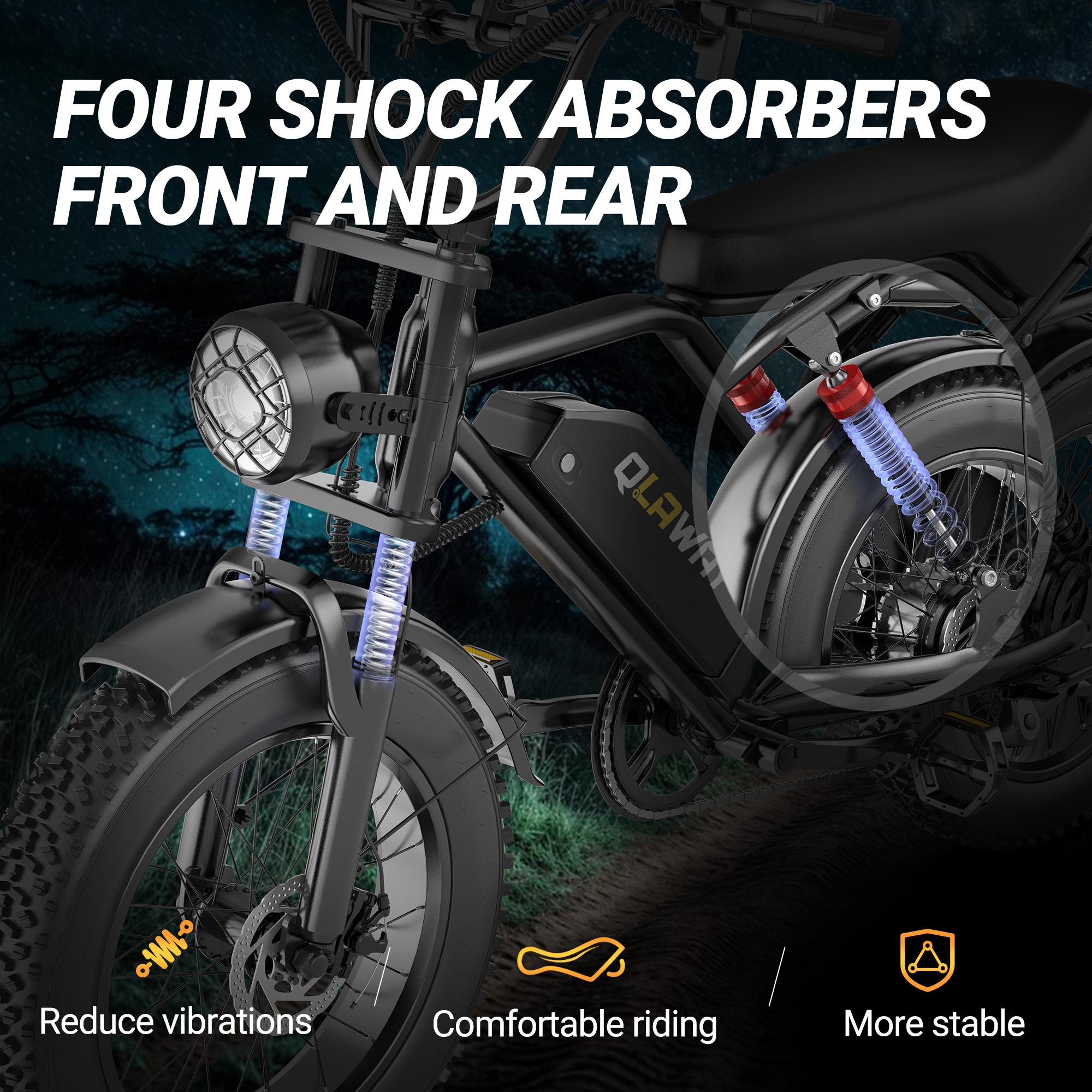 【VOLTVOGUE】Peak 1500W Electric Off-Road Bike 20-Inch Full Suspension E-Motorcycle, 48V 20Ah Removable Battery, 31MPH Top Speed, 40-55 Mile Range, 2-Seater, LED Headlights, 20-Inch All-Terrain Fat Tires, UL 2849 Certified 【VOLTVOGUE】Peak 1500W Electric Off-Road Bike 20-Inch Full Suspension E-Motorcycle, 48V 20Ah Removable Battery, 31MPH Top Speed, 40-55 Mile Range, 2-Seater, LED Headlights, 20-Inch All-Terrain Fat Tires, UL 2849 Certified