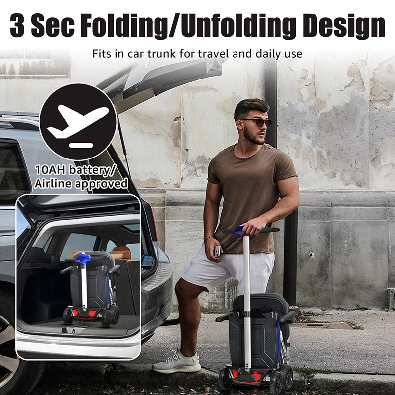 Manual double folding scooter