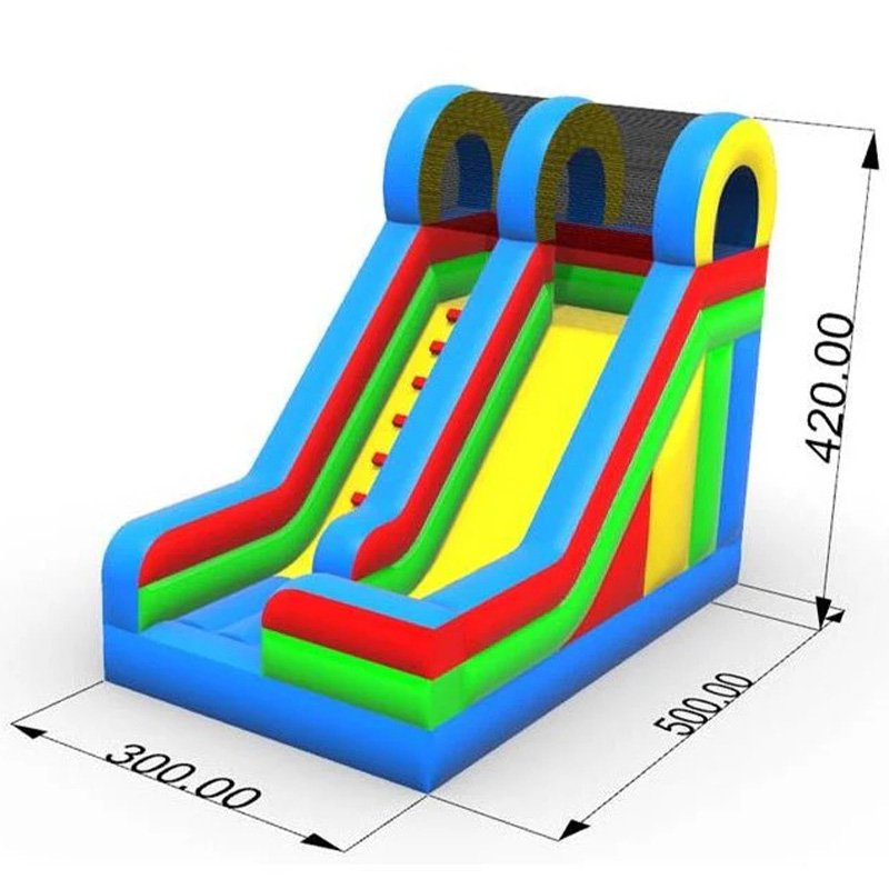 Double Rainbow Inflatable Slide