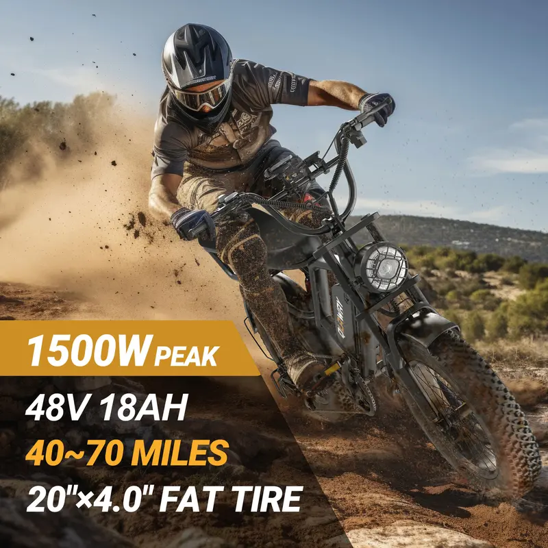1500W Peak Power Electric Off-Road Bicycle