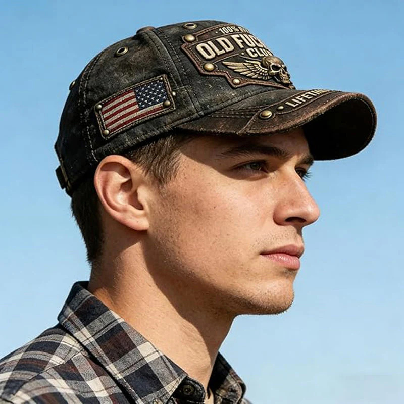 Retro embroidered hat