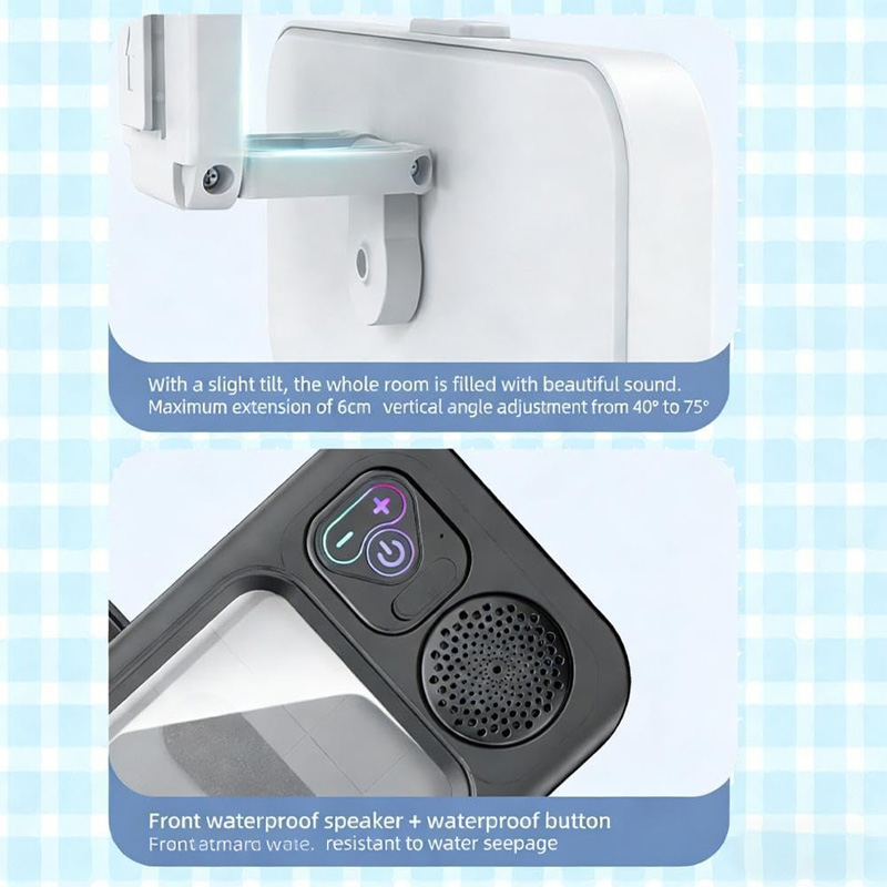 Bathroom Waterproof Phone Holder Speaker