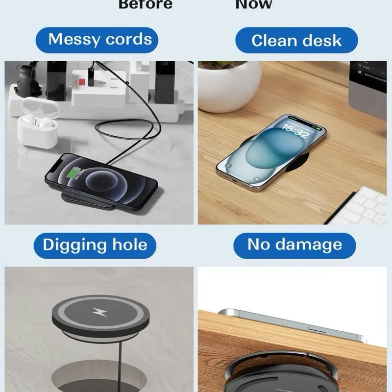 Invisible Wireless Charger - Perfectly Compatible with iOS and Android Systems