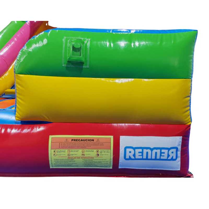 Rainbow Double-Channel Inflatable Slide