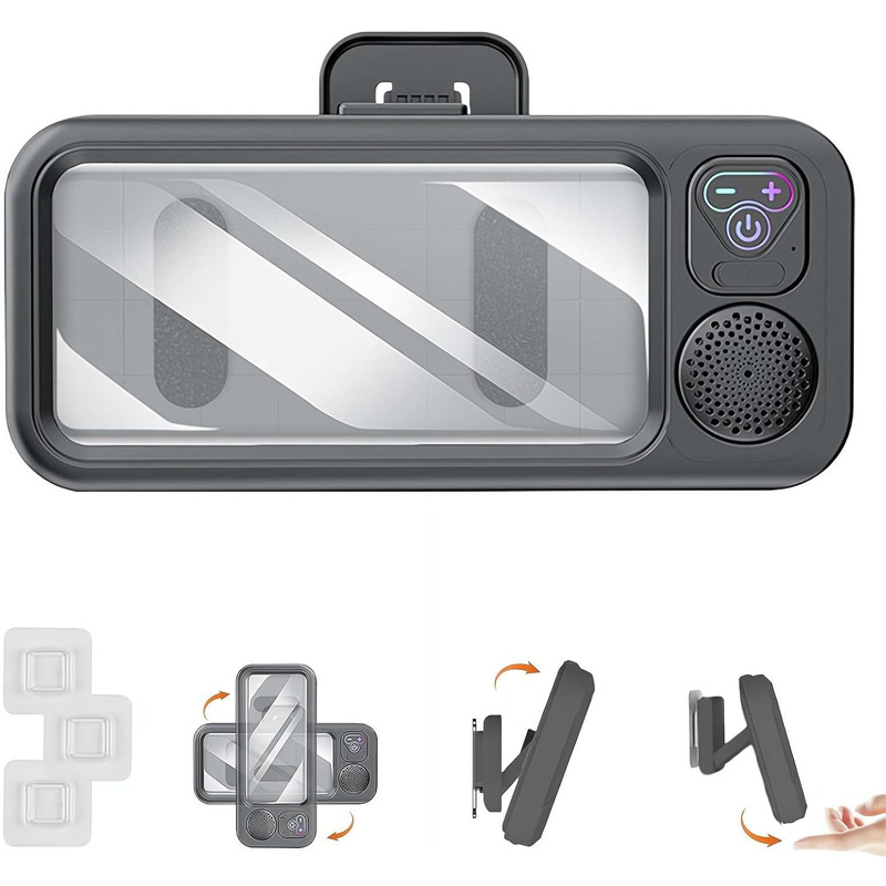 Bathroom Waterproof Phone Holder Speaker