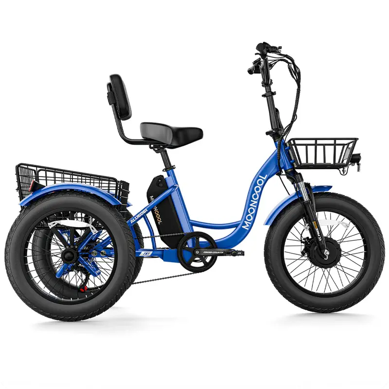 MOONCOOL TK1 Adult Fat Tire Electric Tricycle, 20-inch x 4-inch Fat Tire Electric Tricycle