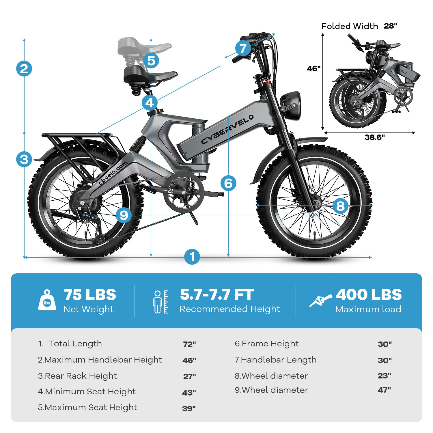 EK6 Magnesium Folding Electric Bike