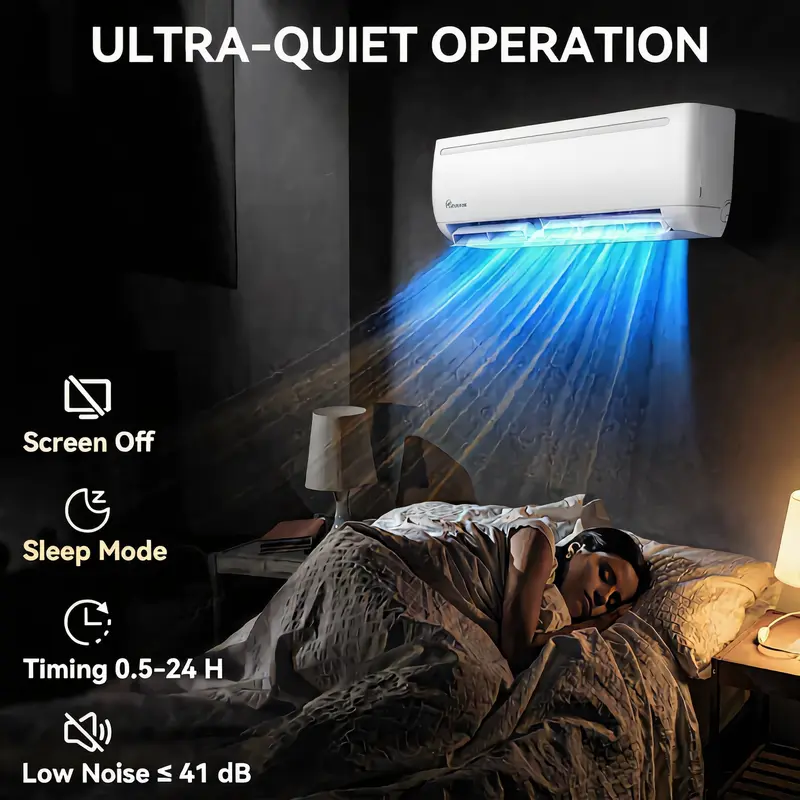 Supports Wi-Fi, Energy Efficiency Ratio 19/20 SEER2, 115V Inverter Ductless Air Conditioner