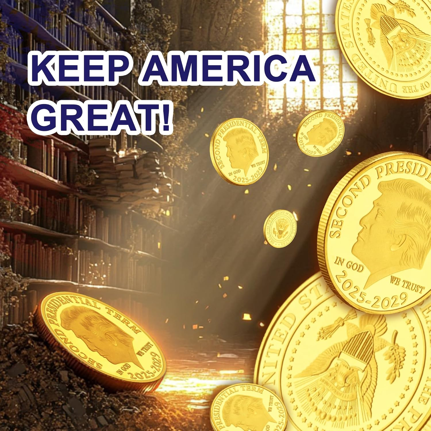 9pc 2025-2029 Series Presidential Commemorative Coin, Presidential Commemorative Gifts