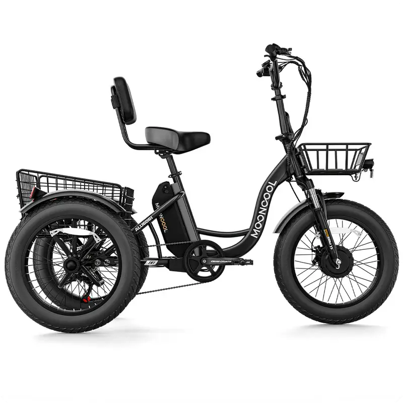MOONCOOL TK1 Adult Fat Tire Electric Tricycle, 20-inch x 4-inch Fat Tire Electric Tricycle
