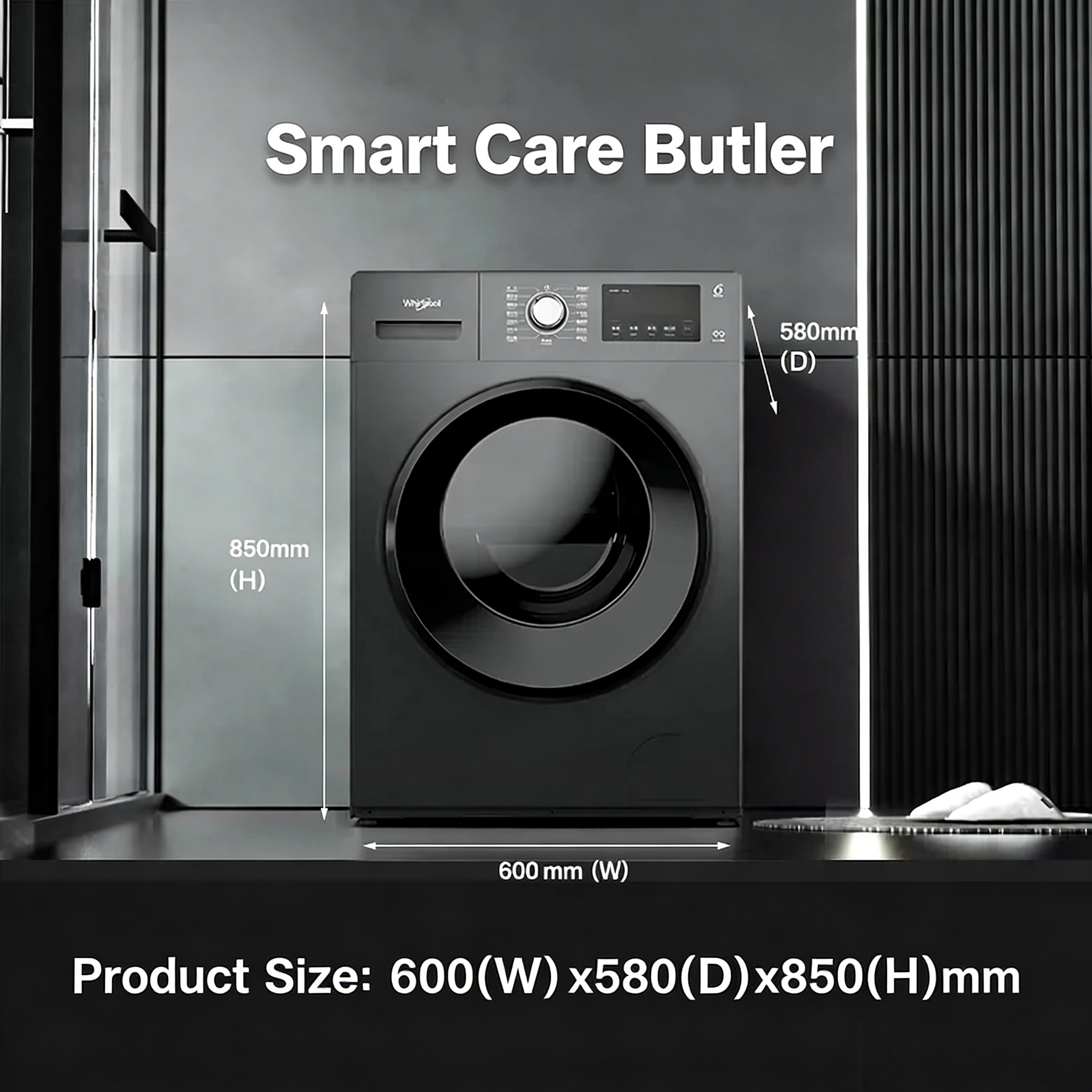 10KG Fully Automatic Inverter Washing Machine with Sterilization and Mite Removal at High Temperature