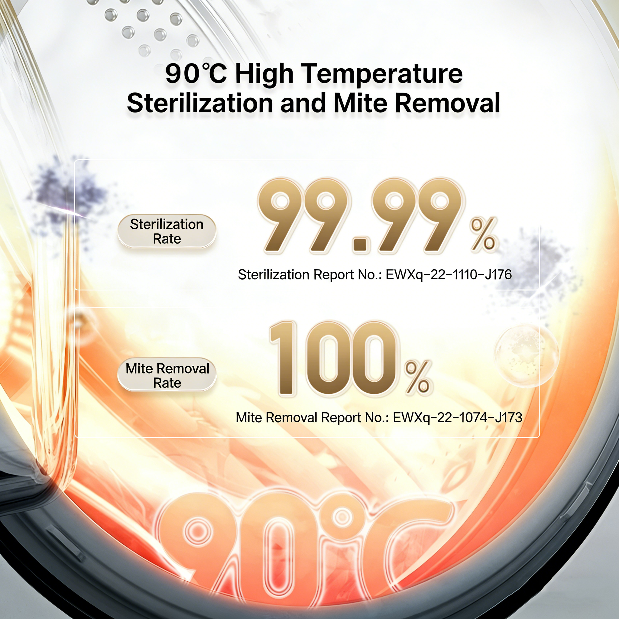 10KG Fully Automatic Inverter Washing Machine with Sterilization and Mite Removal at High Temperature