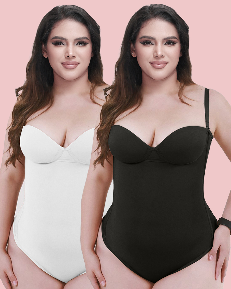 Back Lace-up Bodysuit Thong Seamless Shapewear