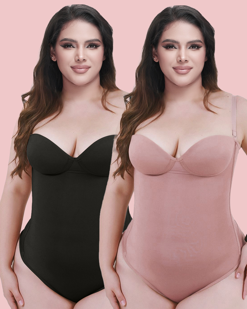 Back Lace-up Bodysuit Thong Seamless Shapewear