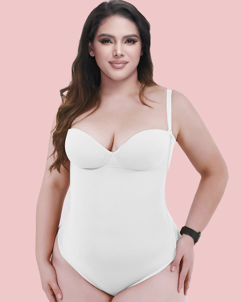 Back Lace-up Bodysuit Thong Seamless Shapewear