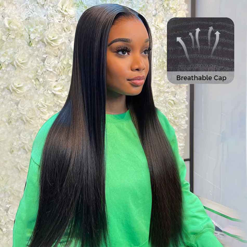 Straight Hair Pull Go Drawstring Glueless Wig 6x5 13x6 HD Lace Pre-everything Human Hair Wigs