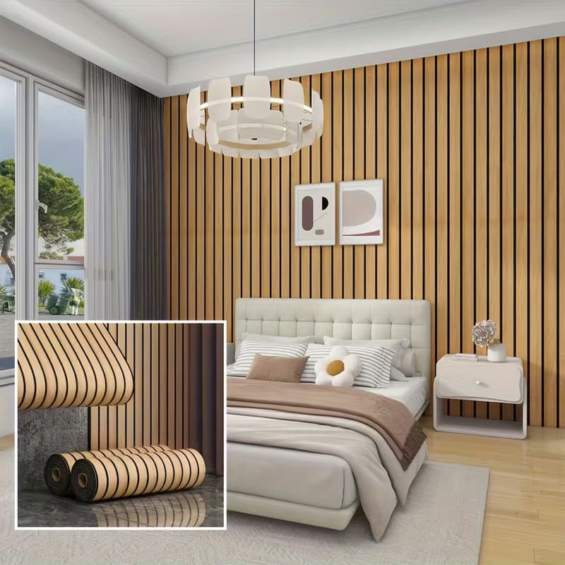 3D wood grain wall panels