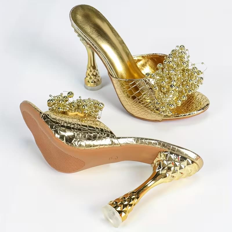 Elegant women's high-heeled sandals