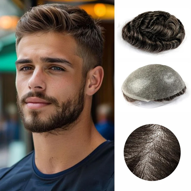 Upgraded ultra-thin men's wig