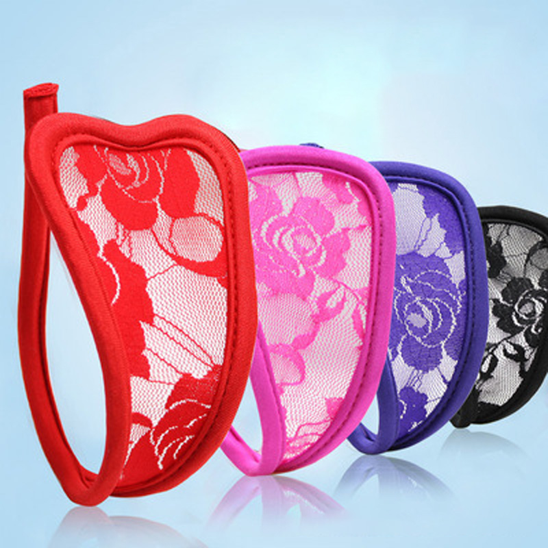 Lace transparent C-shaped panties