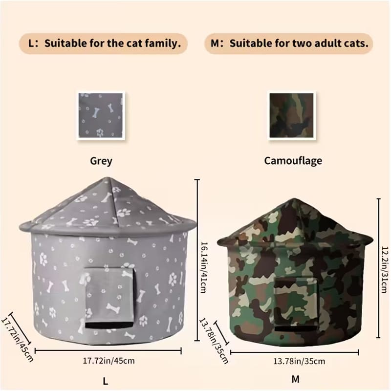 Pet outdoor warm bed