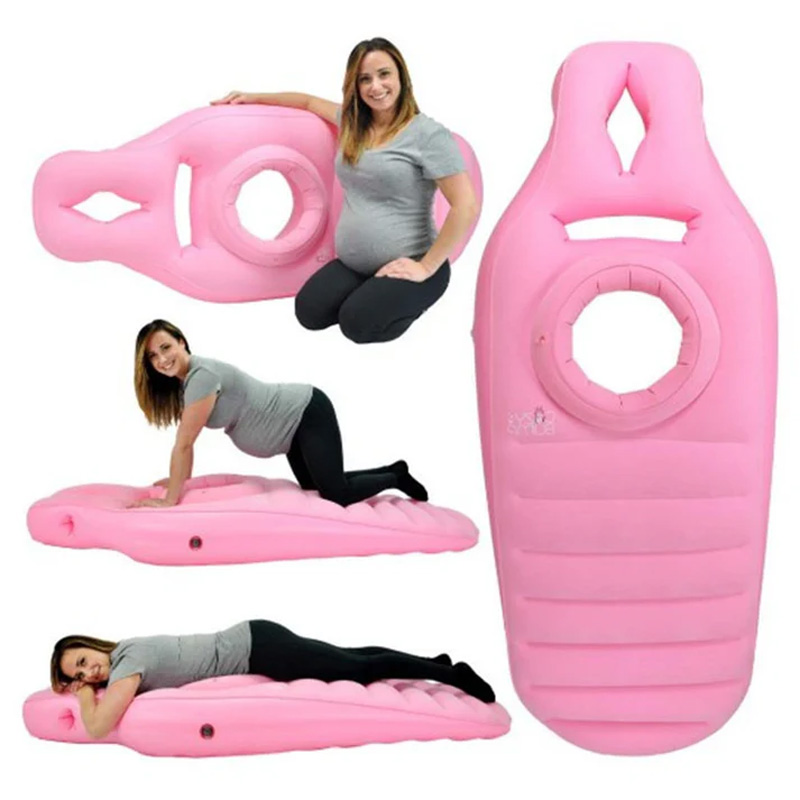 Inflatable concave cushion for pregnant women
