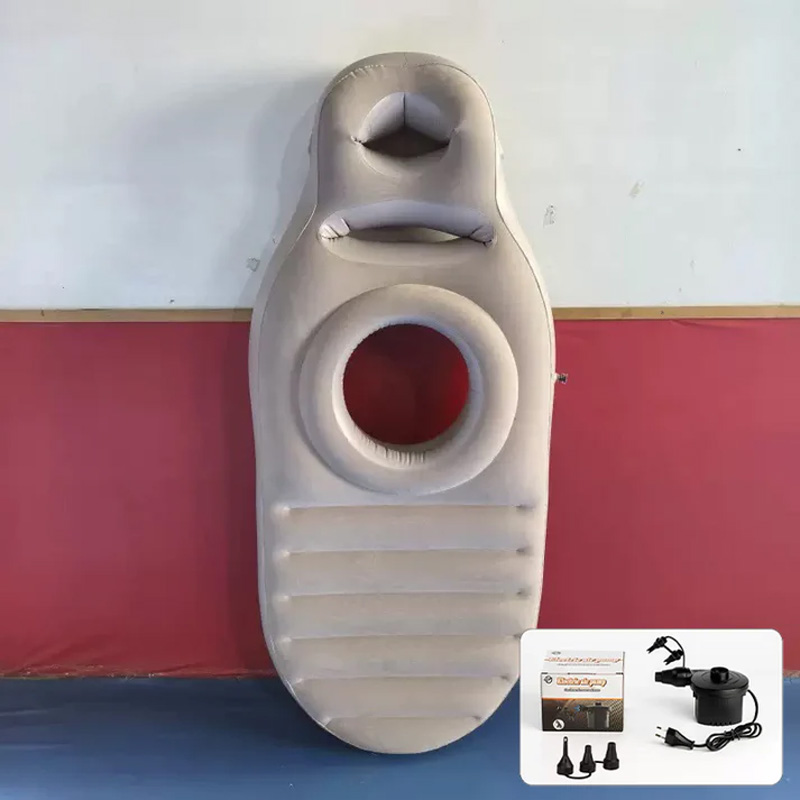 Inflatable concave cushion for pregnant women