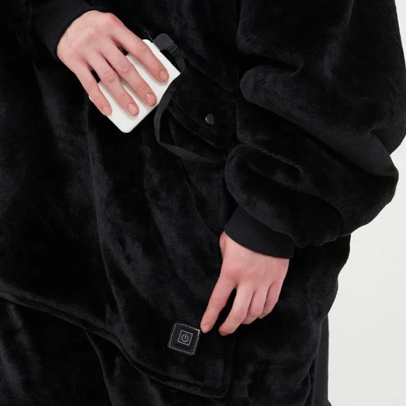 Double-Layer Hooded Lazy Blanket