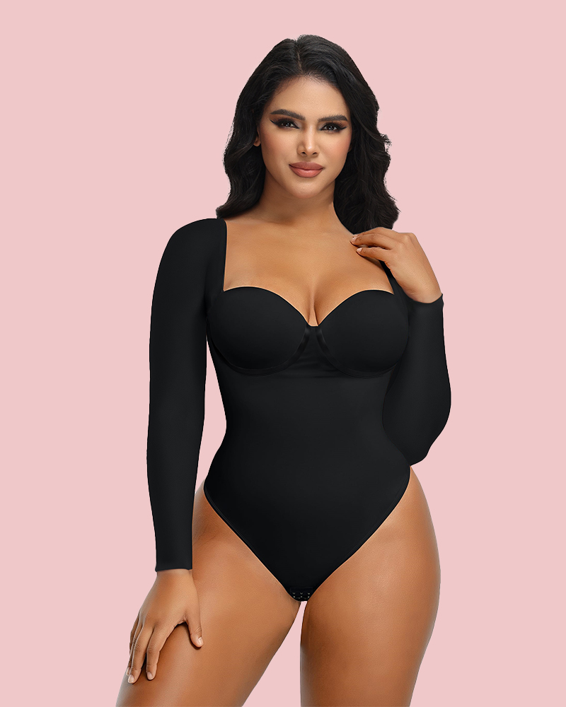 Back Lace-up Bodysuit Thong Seamless Shapewear
