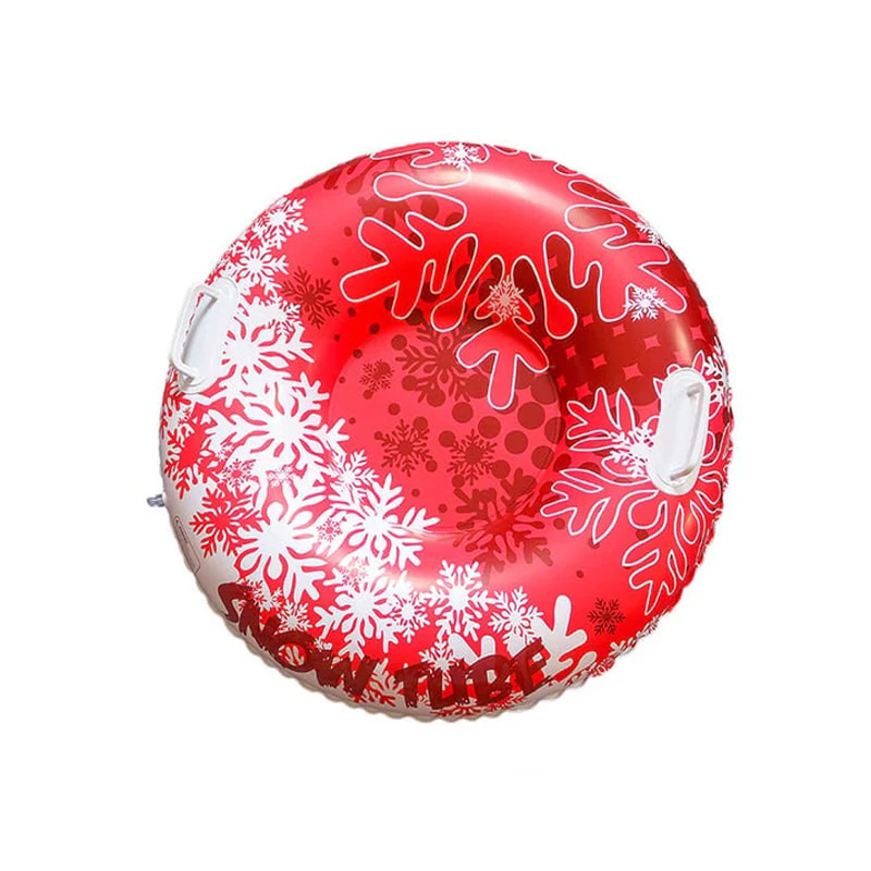 Inflatable thickened snow tube