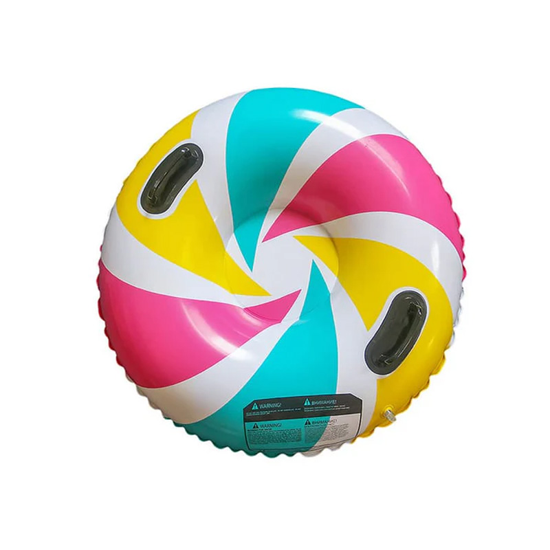 Inflatable thickened snow tube