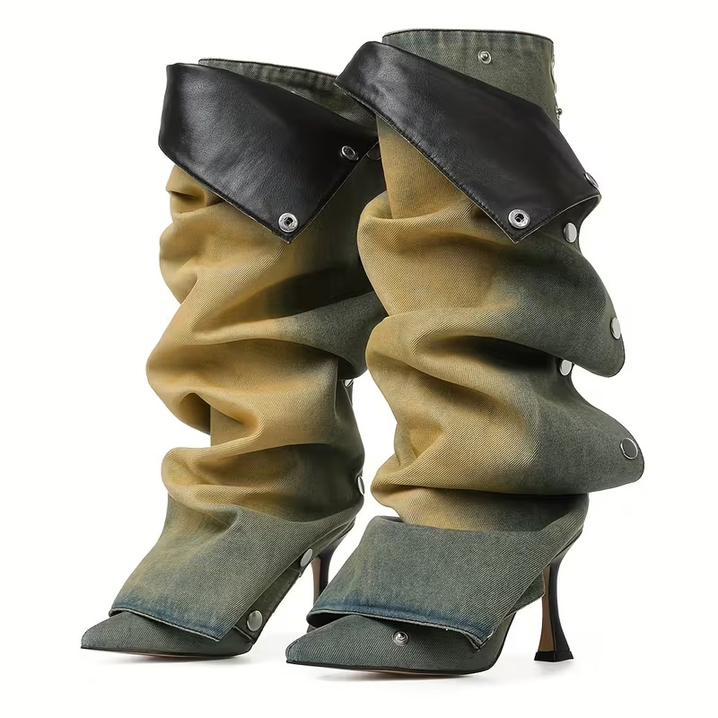 Pointed-toe, effortlessly chic knee-high heels