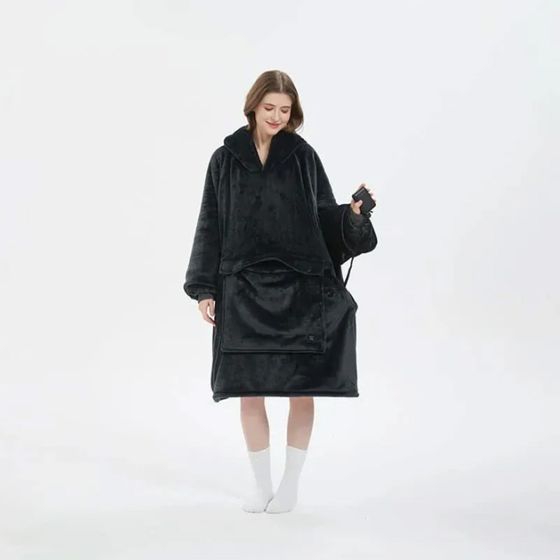 Double-Layer Hooded Lazy Blanket