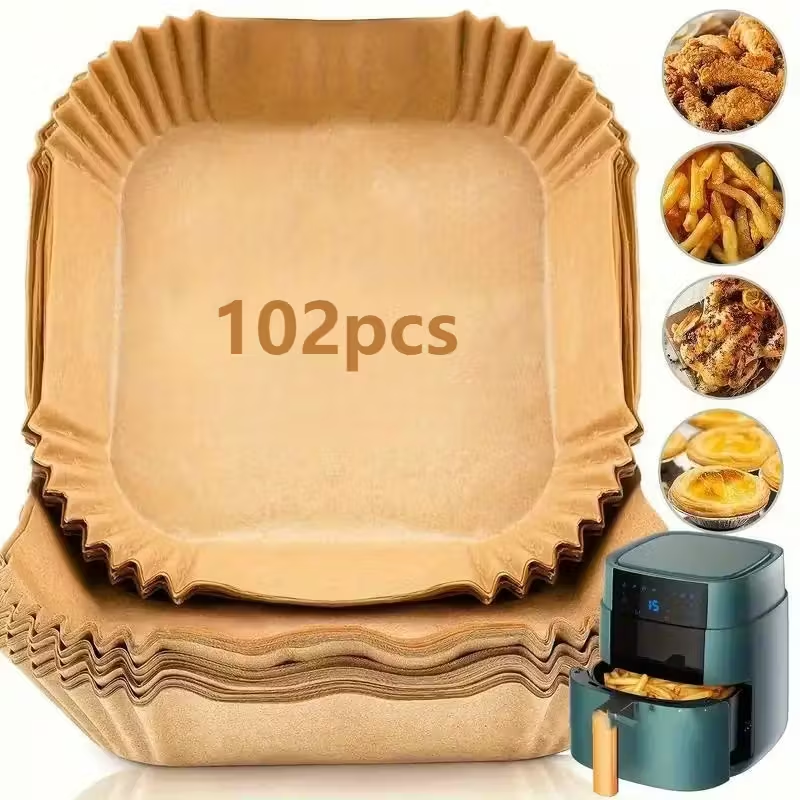 52/102 pieces of disposable baking paper liners - waterproof and oil-proof