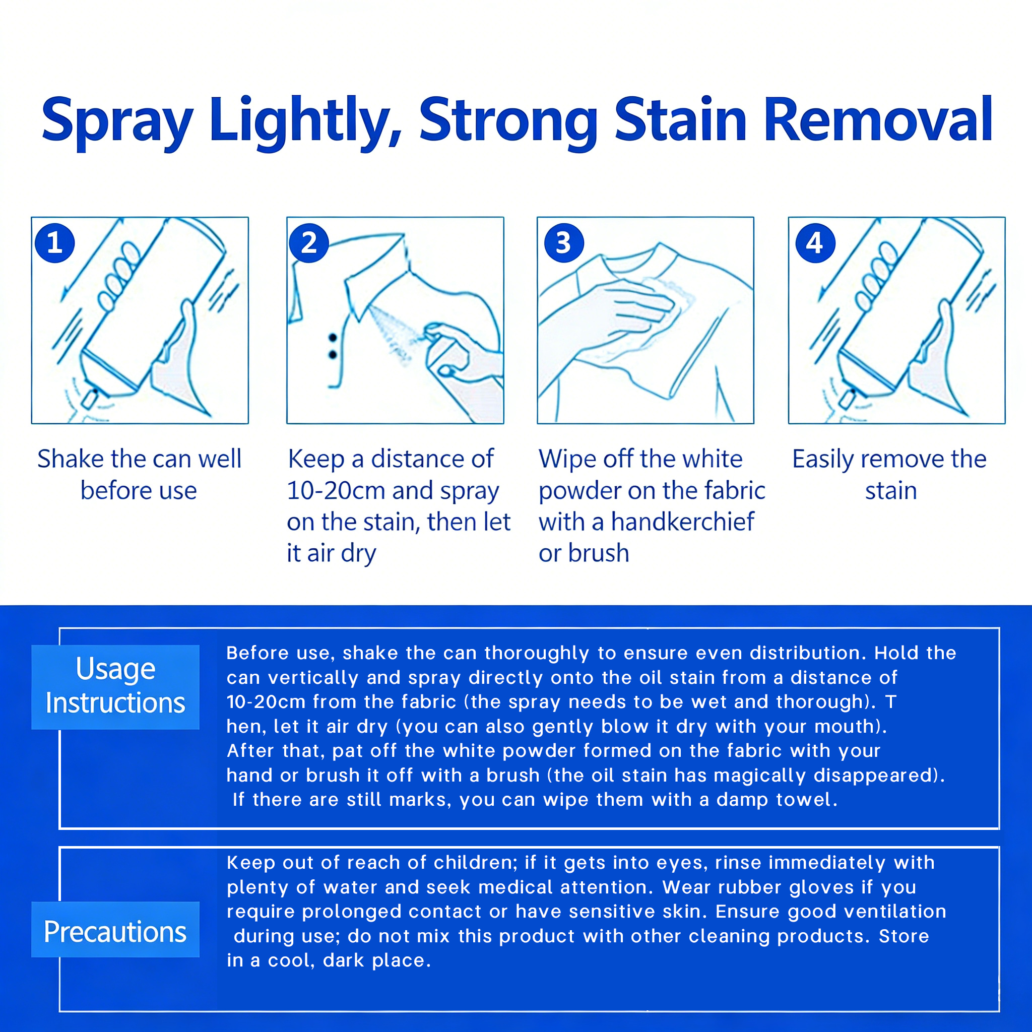 Garment stain remover (for dry cleaning)