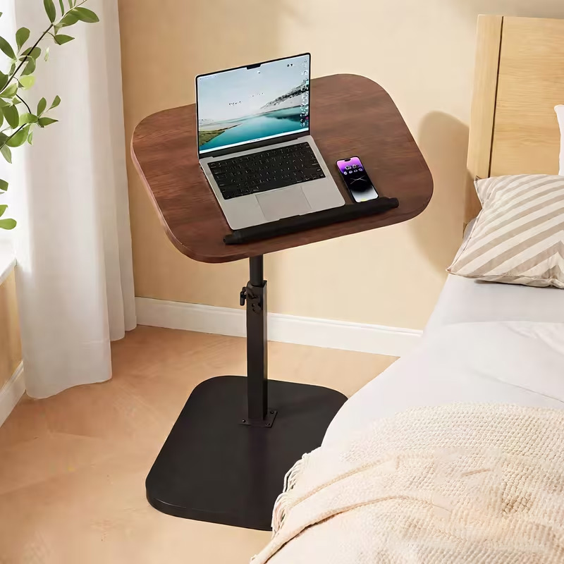 Adjustable angle computer desk