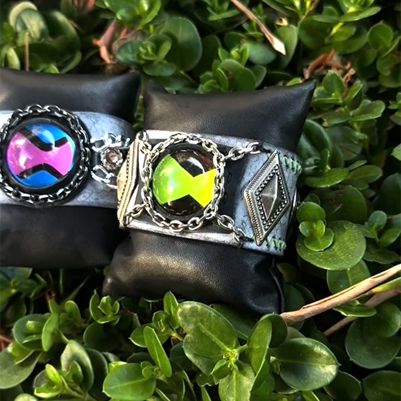 Heavy-duty spliced ​​wide leather bracelet