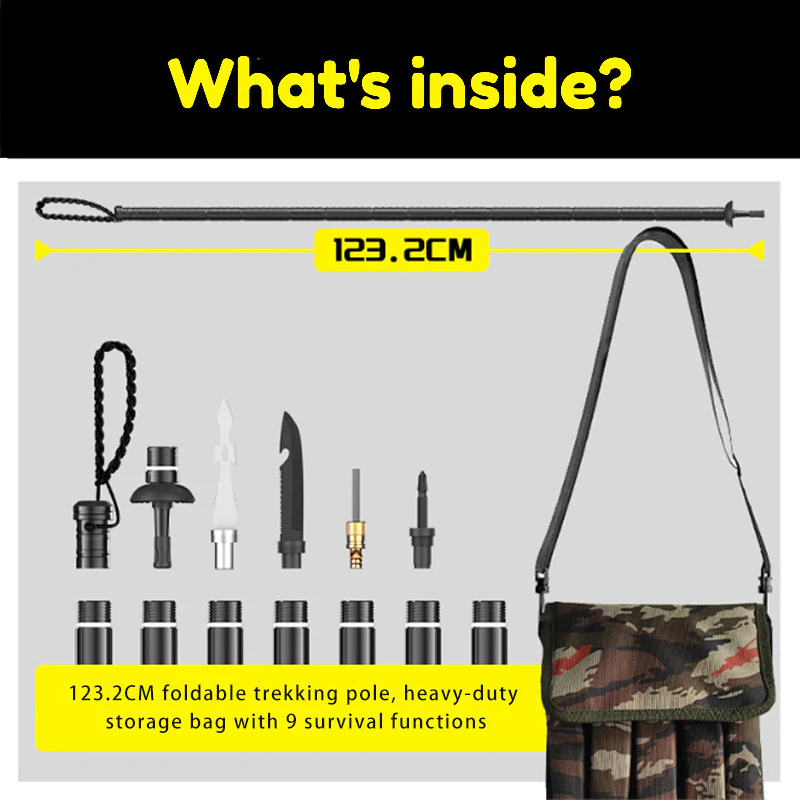 Multi-functional outdoor trekking poles