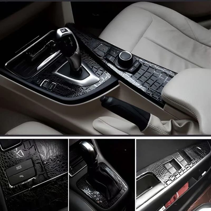 Simulated leather texture car interior decorative stickers