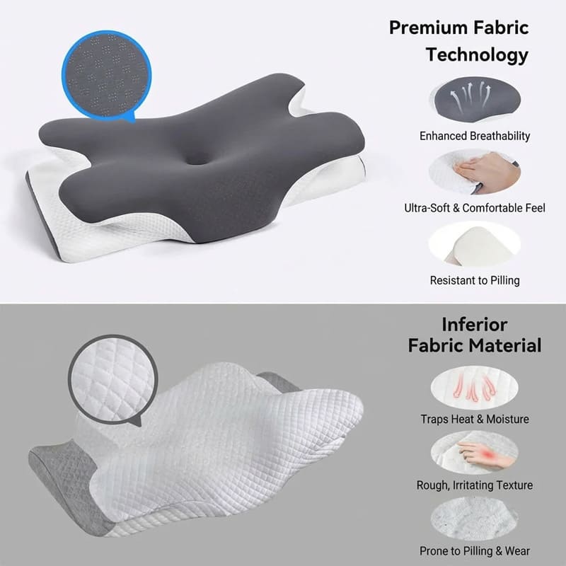 High-density memory foam butterfly pillow