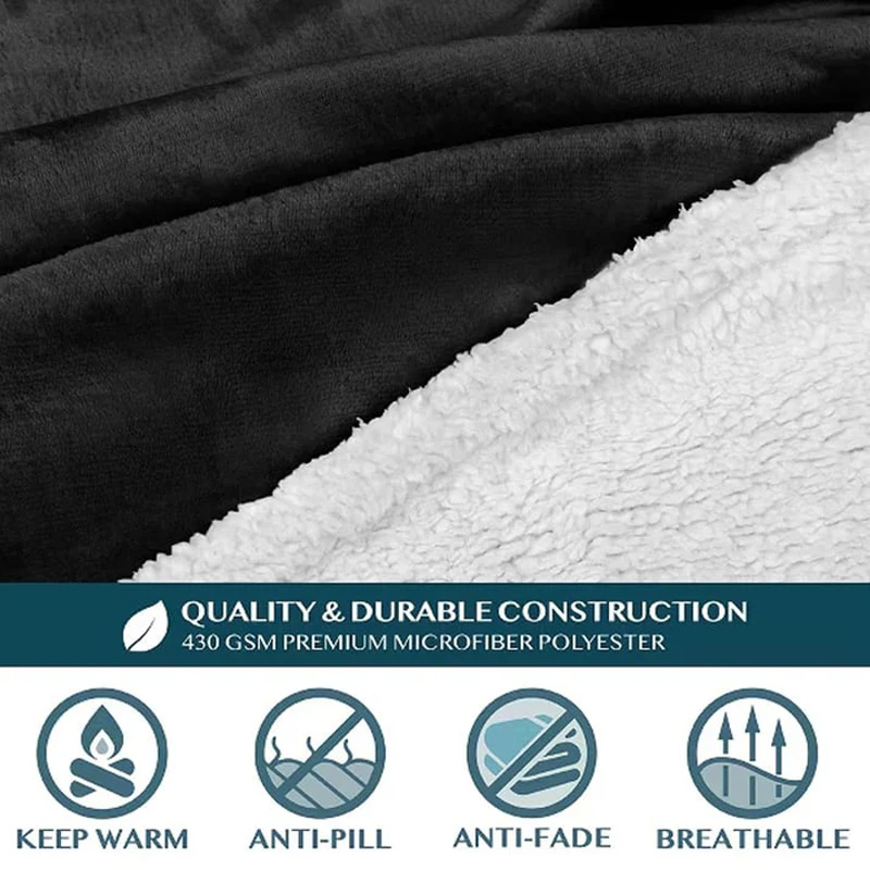 Composite lamb fleece beanbag blanket