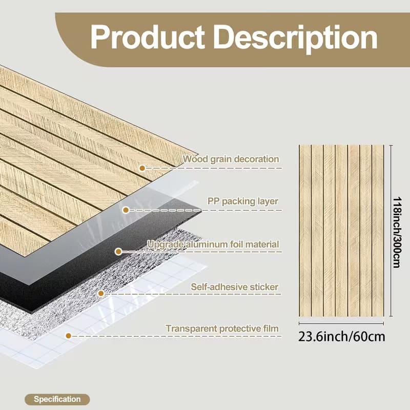 3D wood grain wall panels