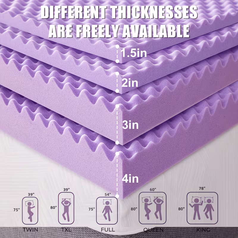 Memory foam mattress protector