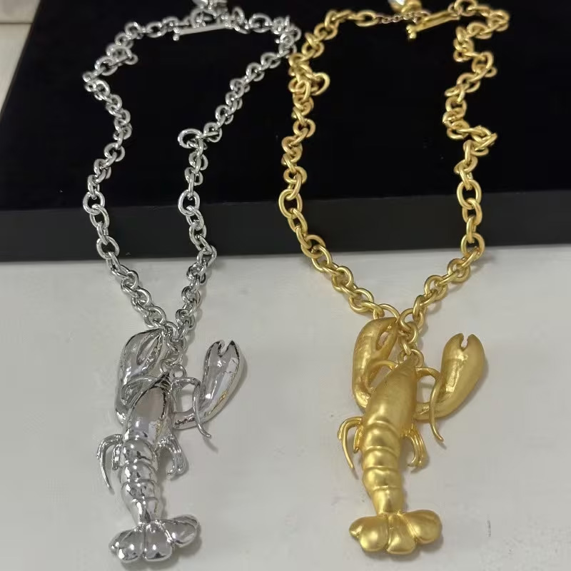 Retro Creative Lobster Pendant Necklace