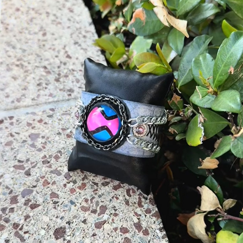 Heavy-duty spliced ​​wide leather bracelet