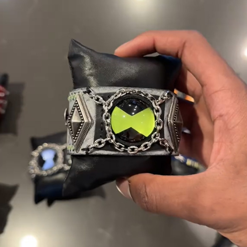 Psychedelic Punk Bracelet with Studded Rivets