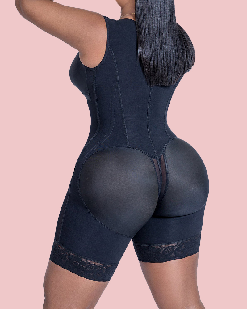 Full Body Shapewear For Women Tummy Control Hook And Eye Closure Adjustable Breast Support Bodyshaper